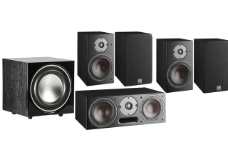 Dali Oberon 1 AV Speaker System with E-9 Subwoofer - Black Ash (Vinyl)