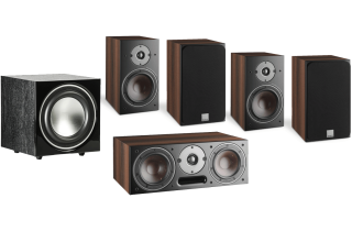 Dali Oberon 1 AV Speaker System with E-9 Subwoofer - Dark Walnut (Vinyl)