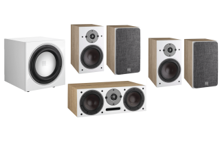 Dali Oberon 1 AV Speaker System with E-9 Subwoofer - Light Oak (Vinyl)