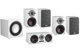 Dali Oberon 1 AV Speaker System with E-9 Subwoofer - White (Vinyl)