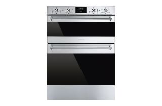 Smeg DUSF6300X Double Built-Under Counter Thermo-Ventilated Oven - Stainless Steel