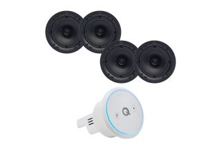 Q Acoustics E300A Smart Hi-Fi Amplifier with Q Acoustics QI65C 6.5" In-Ceiling Speaker (Two Pairs)