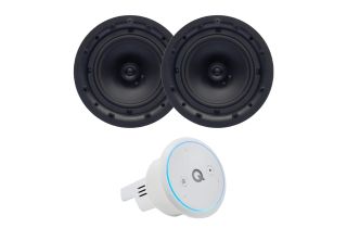 Q Acoustics E300A Smart Hi-Fi Amplifier with Q Acoustics QI80C 8" In-Ceiling Speaker (Pair)