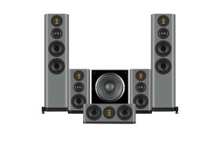 Wharfedale Evo 5.4 AV Speaker Pack - Lunar Grey