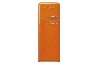 Smeg FAB30LOR5 60cm 50s Style Left Hand Hinge Freezer over Fridge - Orange