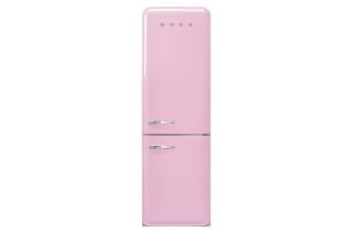 Smeg FAB32RPK5 60cm 50s Style Right Hand Hinge Freezer over Fridge - Pink