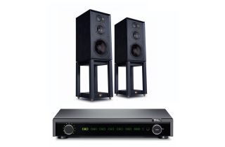 Fell Audio Fell Amp Integrated Amplifier with Wharfedale Linton Heritage Standmount Speakers with Matching Stands