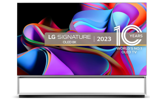 LG OLED88Z39LA 88" OLED evo 8K television with next-gen α9 Gen6 AI processor.