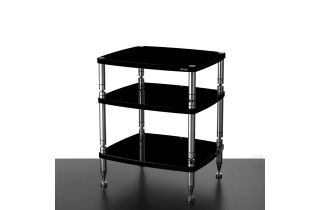 Solidsteel Hyperspike HF High-End 3-Shelf Audio Rack - Gloss Black
