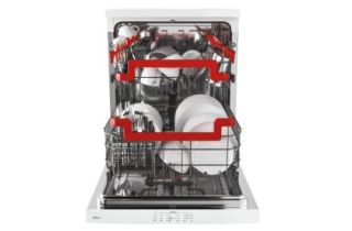 Hoover HSF5E3DFW-80 Freestanding Dishwasher in White