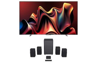 Hisense 100U7NQTUK 100" 4K Mini-LED Smart TV with Hisense HT Saturn Dolby Atmos / DTS:X Wireless Home Cinema Speaker System