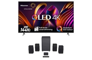 Hisense 55E7NQTUK PRO 55" 4K QLED Smart TV with Hisense HT Saturn Dolby Atmos / DTS:X Wireless Home Cinema Speaker System