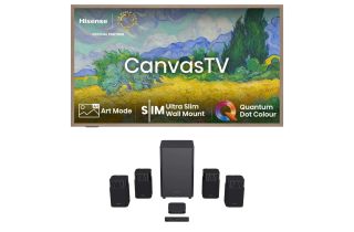 Hisense 55S7NQTUK 55" 4K QLED Canvas TV with Hisense HT Saturn Dolby Atmos / DTS:X Wireless Home Cinema Speaker System