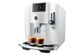 Nearly New - Jura E8 Bean to Cup Coffee Machine in Piano White 15490 