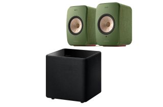 KEF LSX II AV Speaker Pack (Single Kube 8 MIE Subwoofer) - Olive Green