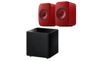 KEF LSX II AV Speaker Pack (Single Kube 8 MIE Subwoofer) - Lava Red