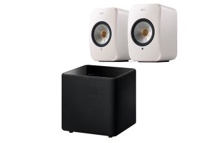 KEF LSX II AV Speaker Pack (Single Kube 8 MIE Subwoofer) - Mineral White