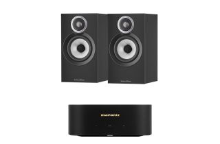 Marantz MODEL M1 2.1 Channel Streaming Amplifier with Bowers & Wilkins 607 S3 Standmount Speakers