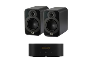 Marantz MODEL M1 2.1 Channel Streaming Amplifier with Q Acoustics 5020 Bookshelf Speakers