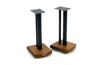 Atacama Moseco 5 (515mm) Speaker Stands - Satin Black / Dark Bamboo