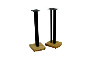 Atacama Moseco 7 (715mm) Speaker Stands - Satin Black / Natural Bamboo