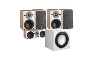 Dali Oberon 3 AV Speaker System with E9-F Sub - Light Oak (Vinyl)