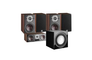 Dali Oberon 3 AV Speaker System with E9-F Sub - Dark Walnut (Vinyl)