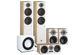 Dali Oberon 7 AV Speaker System with E-9 F Sub - Light Oak (Vinyl)