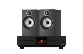 Audiolab Omnia Amplifier & CD Streaming System with Bowers & Wilkins 606 S3 Standmount Speakers