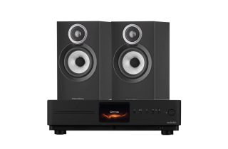 Audiolab Omnia Amplifier & CD Streaming System with Bowers & Wilkins 607 S3 Standmount Speakers