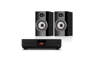 Audiolab Omnia Amplifier & CD Streaming System with Bowers & Wilkins 707 S3 Standmount Speakers