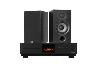Audiolab Omnia Amplifier & CD Streaming System with Elac Debut B5.2 Bookshelf Speakers