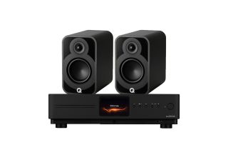 Audiolab Omnia Amplifier & CD Streaming System with Q Acoustics 5010 Bookshelf Speakers
