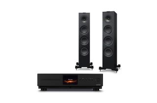 Audiolab Omnia Amplifier & CD Streaming System with KEF Q550 Floorstanding Speakers