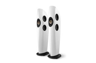 KEF Blade Two Meta Floorstanding Speakers - Artic White / Champagne