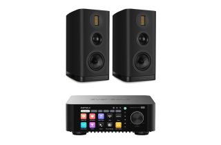 Eversolo Play Integrated Streaming Amplifier with Wharfedale Evo 5.2 Bookshelf Speakers