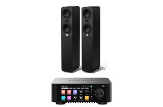 Eversolo Play Integrated Streaming Amplifier with Q Acoustics Q 5040 Floorstanding Speakers