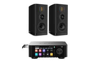 Eversolo Play CD Integrated Streaming Amplifier with Wharfedale Evo 5.2 Bookshelf Speakers