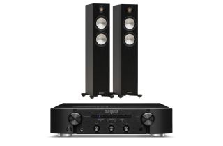 Marantz PM6007 Integrated Amplifier with Monitor Audio Bronze 300 7G Floorstanding Speakers