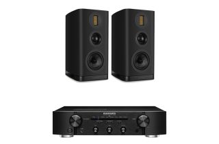Marantz PM6007 Integrated Amplifier with Wharfedale Evo 5.2 Bookshelf Speakers