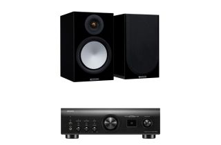 Denon PMA-1700NE Integrated Amplifier with Monitor Audio Silver 100 7G Speakers