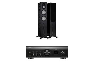 Denon PMA-1700NE Integrated Amplifier with Monitor Audio Silver 300 7G Speakers