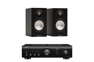 Denon PMA-600NE Integrated Amplifier with Monitor Audio Bronze 50 7G Bookshelf Speakers