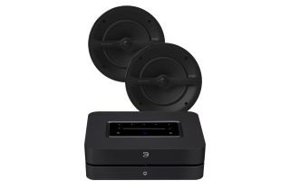 Bluesound Powernode with Bowers & Wilkins Marine 8 Outdoor Speakers