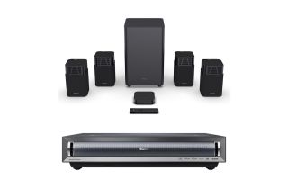 Hisense PX3TUK 4K Smart Laser Cinema Projector with Hisense HT Saturn Dolby Atmos / DTS:X Wireless Home Cinema Speaker System