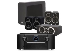 Marantz SR8015 11.2ch 8K AV Amplifier with Q Acoustics 3030i AV Speaker Pack