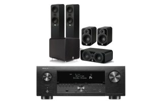 Denon AVC-X4800H 9.4 Ch. 200W 8K AV Amplifier with HEOS Built-in with Q Acoustics Q 5040 5.1 Home Cinema Pack