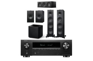 Denon AVR-X1800H 7.2 Ch. 175W 8K AV Receiver with KEF Q750 5.1 Speaker Package