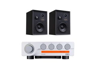 Quad 3 Integrated Amplifier with Wharfedale Super Denton Heritage Bookshelf Speakers