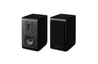 QUAD S-2 Ribbon Bookshelf Speakers - Black Oak